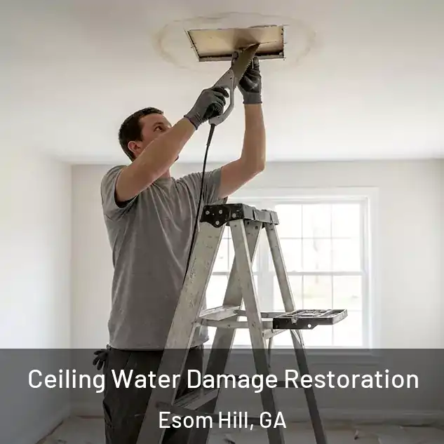  Ceiling Water Damage Restoration Esom Hill, GA